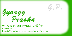 gyorgy pruska business card